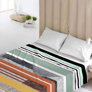 Naturals - Juego de Sábanas Estampadas - Incluye 1 o 2 Fundas de Almohada + 1 Sábana Bajera - 100% Algodón - Denim