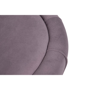 Puff Velvet Morado Naranja 40x40x44 Cm