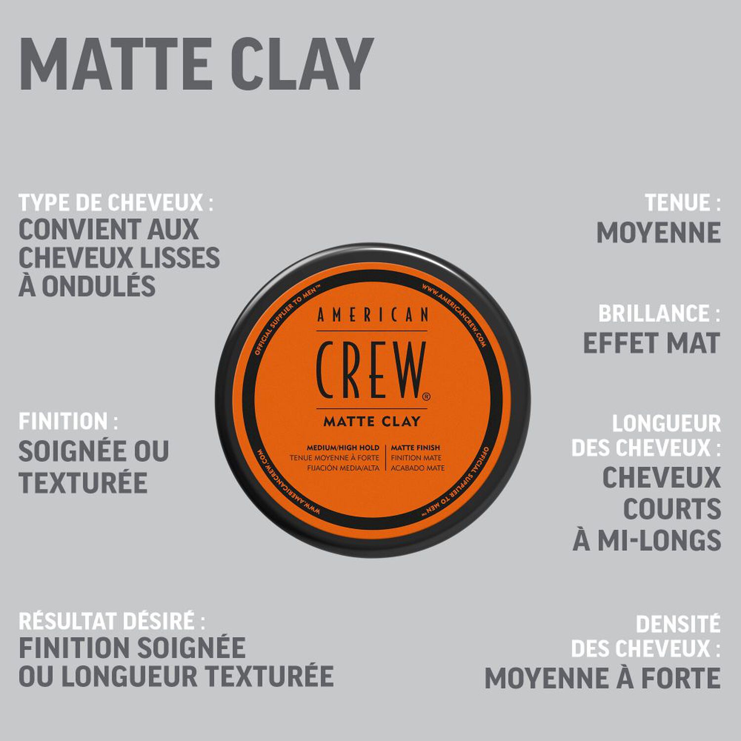 MATTE CLAY™ - Cire coiffante 85 g