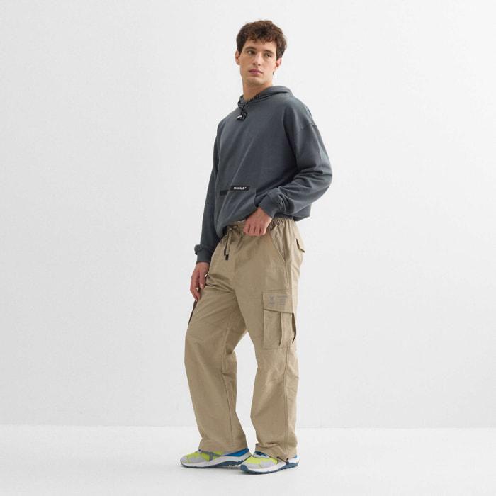 Pantalón MUNICH cargo gang streetwear de nylon camel