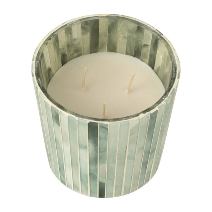 J-Line bougie parfumée Noa - Seaside Bliss - verre - bleu clair - small - 45H