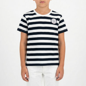 T-Shirt a fasce Polo Club St Martin Blu