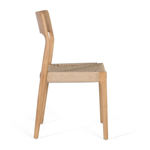 Silla de Madera de Caucho 45 Cm Estilo Contemporáneo