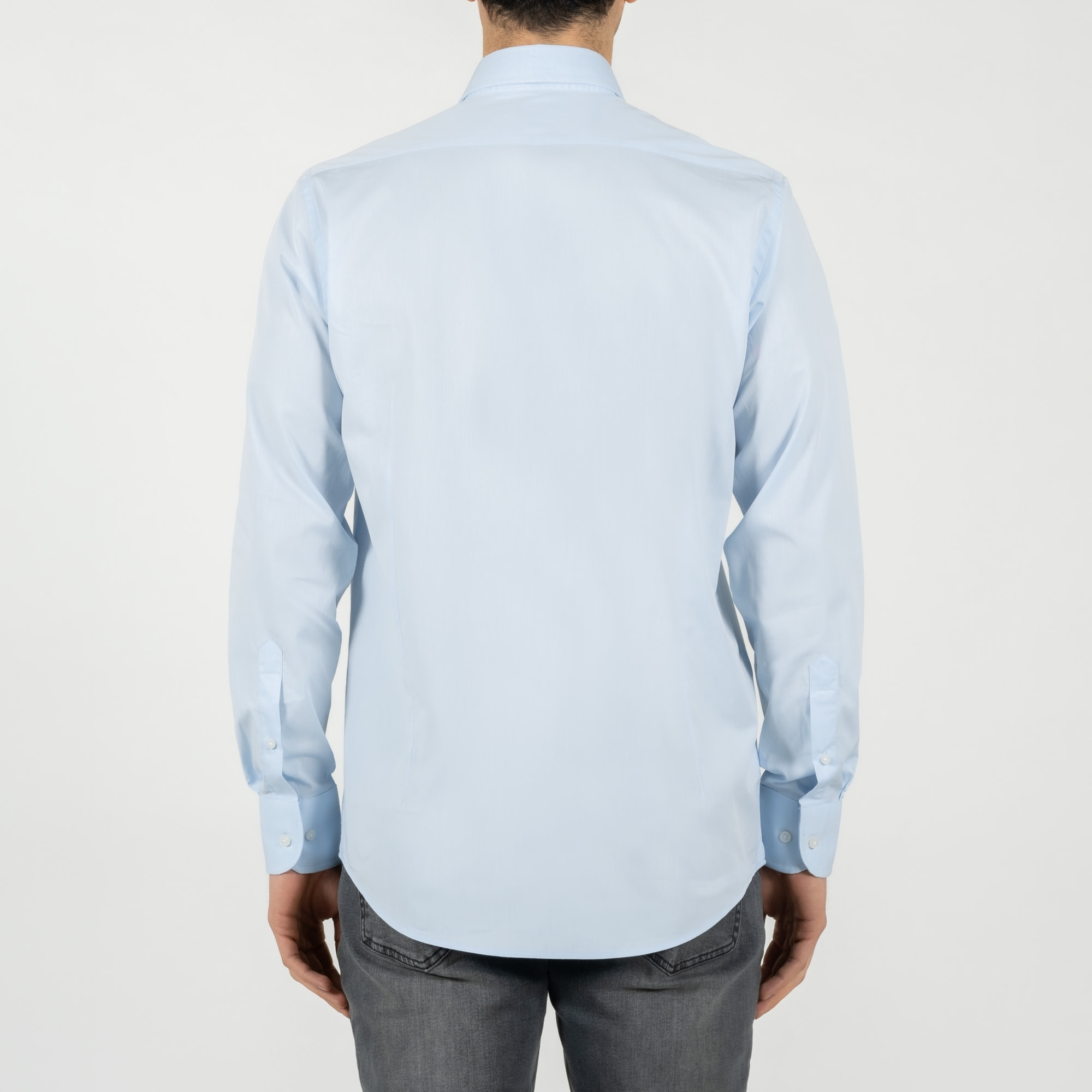 Camicia twill collo francese