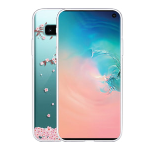 Coque Samsung Galaxy S10 360 intégrale transparente Chute De Fleurs Tendance Evetane.