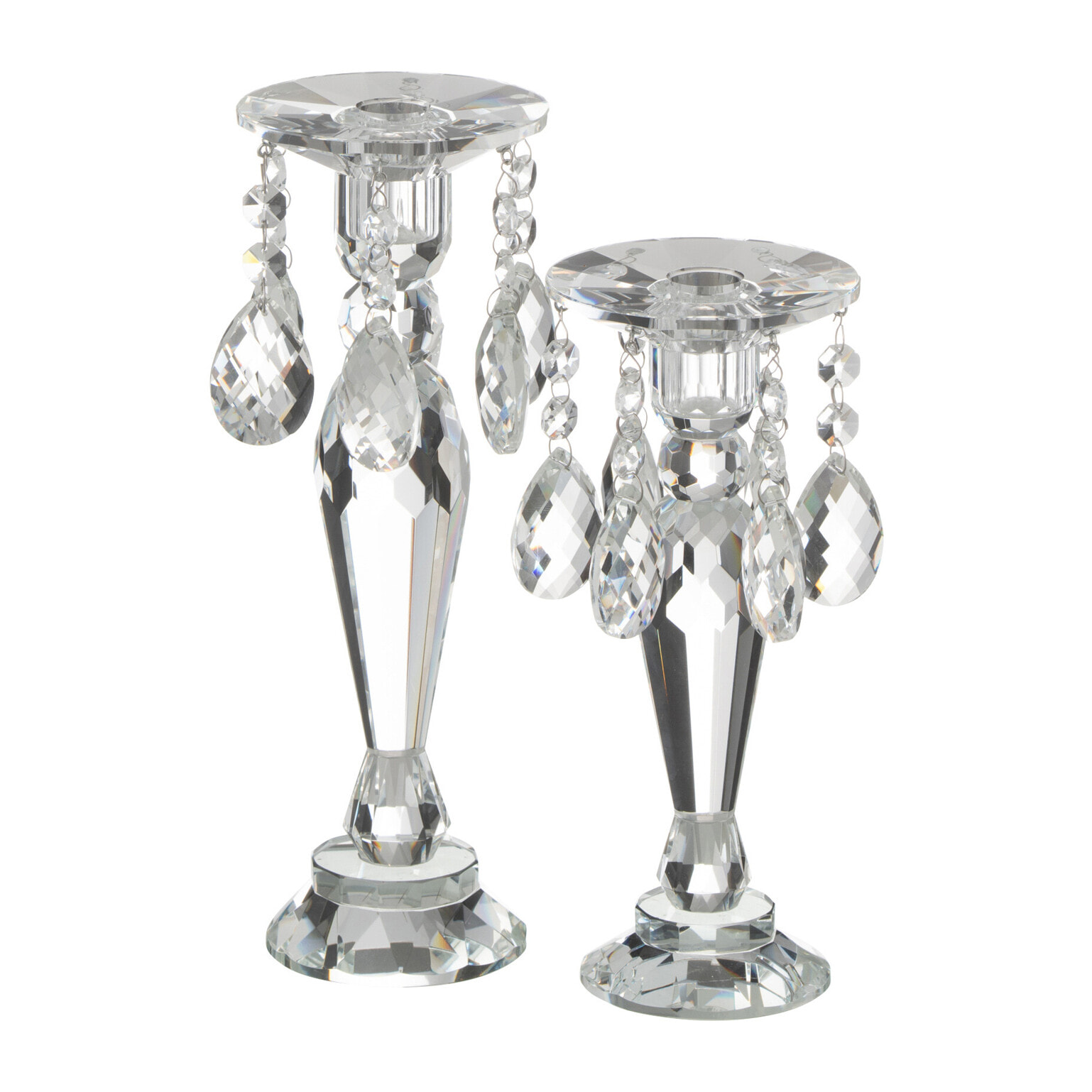 J-Line chandelier Louise - crystal - transparent - large