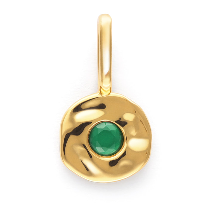 Charm Mini Birthstone Argento Placcato Oro