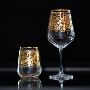 Set 6 calici da vino Gold Barocco
