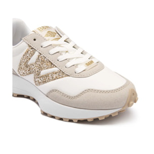 Zapatillas Deportivas Logo Glitter B&W Beige
