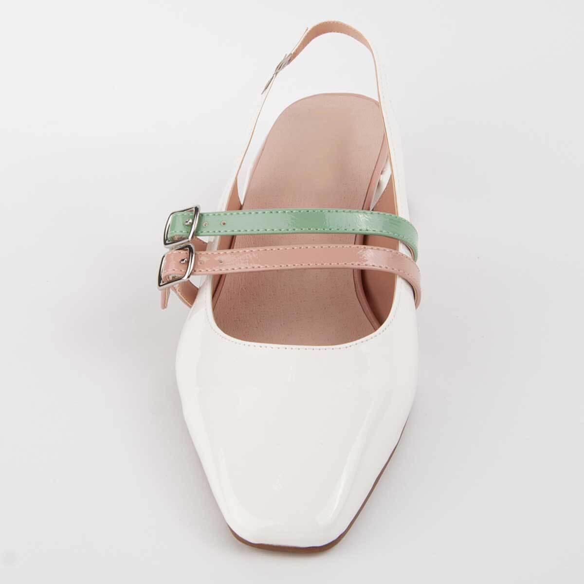 Zapato De Tacón - Blanco - Altura: 4 Cm