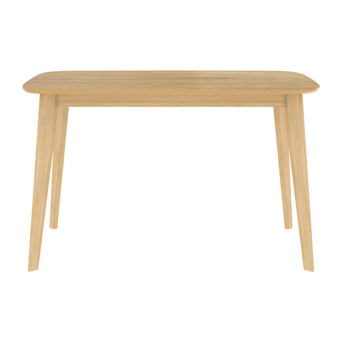 Table rectangulaire Oman 4 personnes en bois clair 120 cm