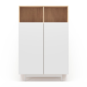 Aparador alto Printed roble y blanco 140x90x34 cm