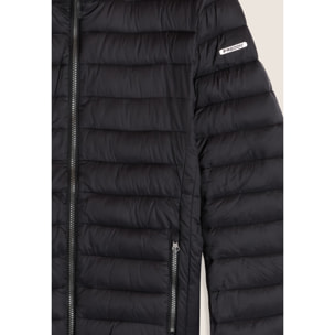 Piumino trapuntato con cappuccio e collo alto