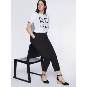 Fiorella Rubino - Pantaloni dritti stretch - Nero