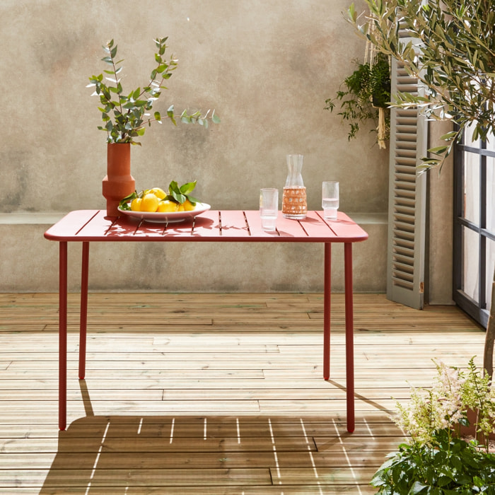 Table de jardin métal 4 places AMELIA
