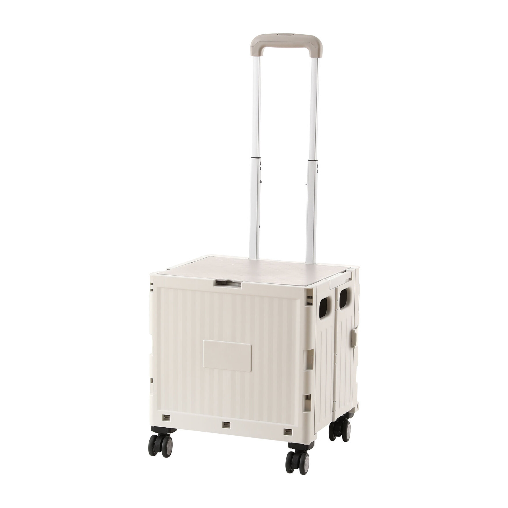 Carrito de almacenaje Plegable 41 × 34,4 × 96,5 cm con 4 ruedas giratorias de 360º color Gris-42L