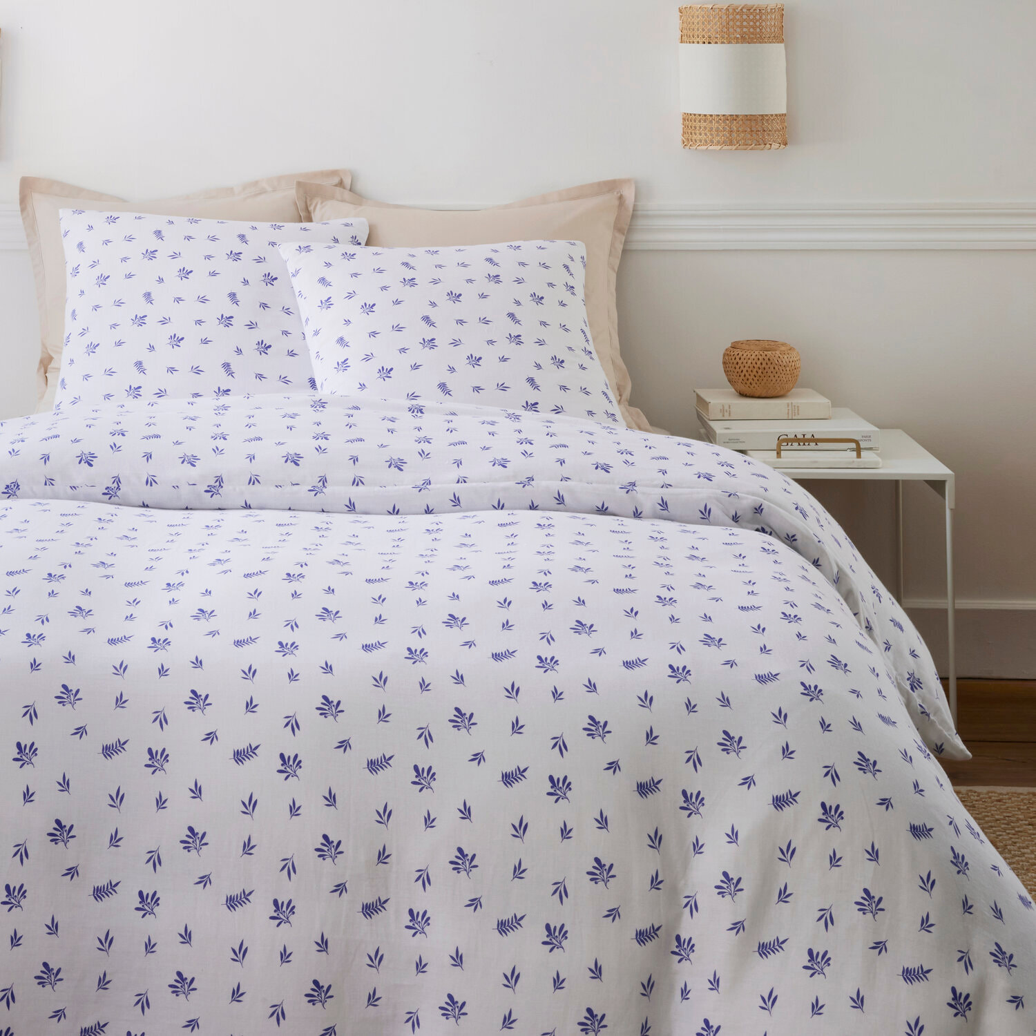 Parure housse de couette imprimé 100% gaze de coton - louca