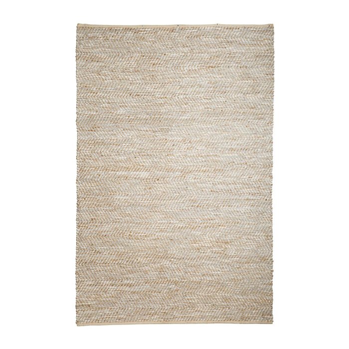 Tapis en cuir recyclé, jute et coton 170x240cm