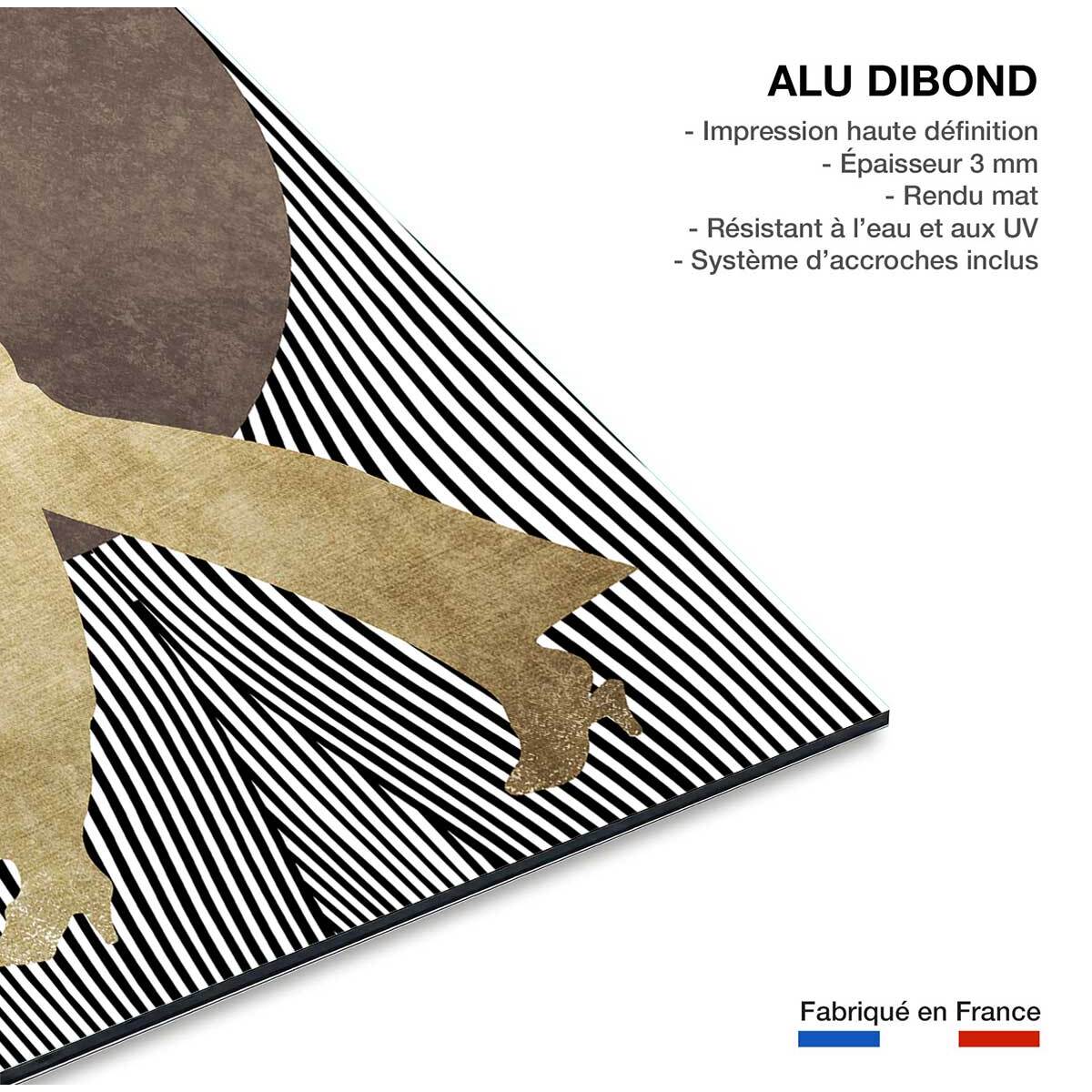 Tableau silhouette femme à chapeau Tableau alu Dibond