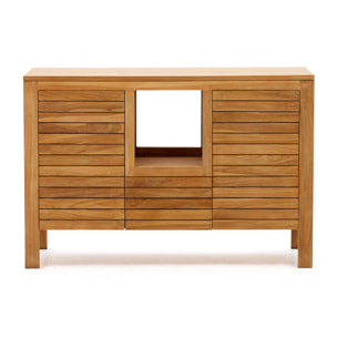 Mueble de baño Neria de madera maciza de teca acabado natural 120 x 45 cm