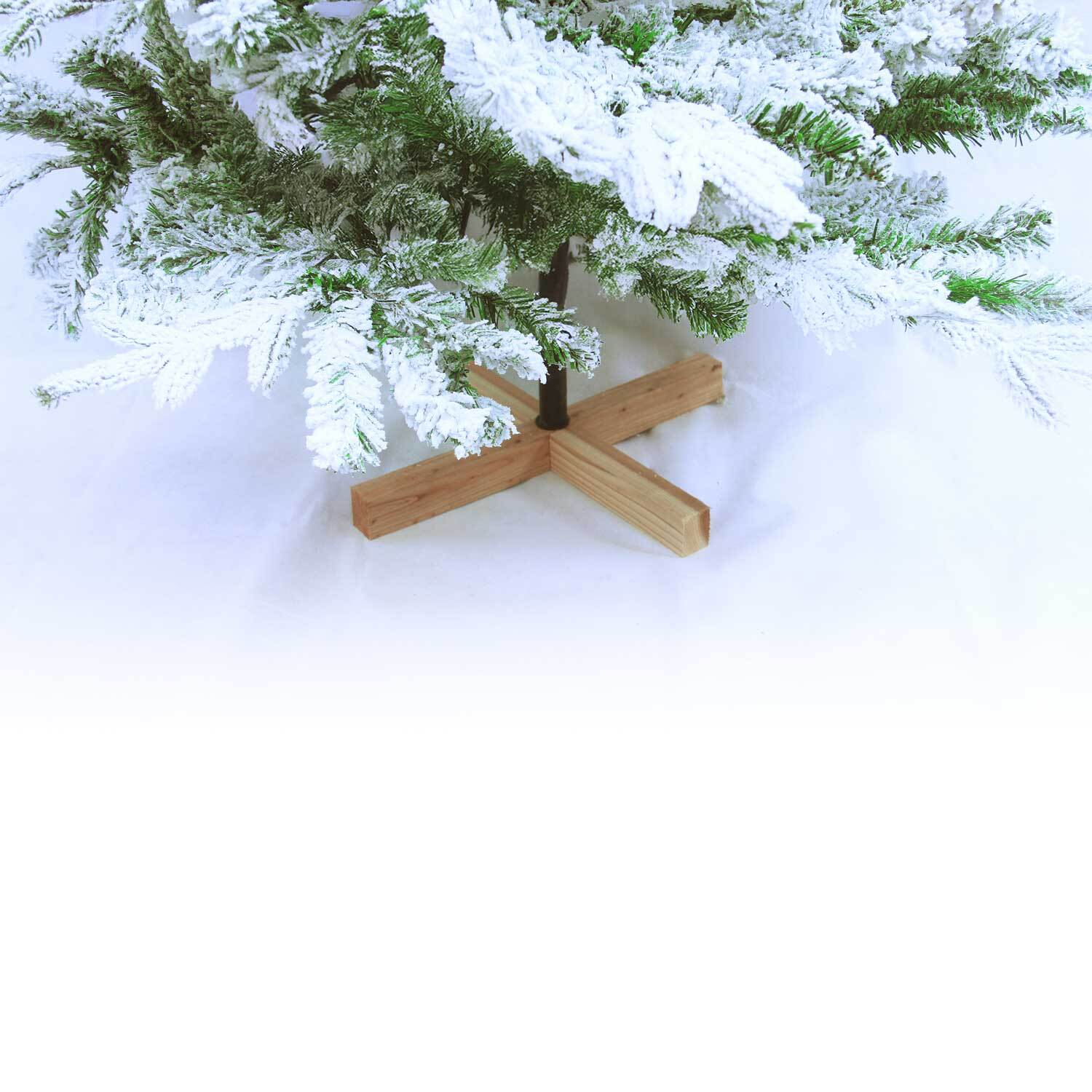 Donder - Albero di Natale innevato effetto realistico in PE e PVC ø99x210H, 658 rami