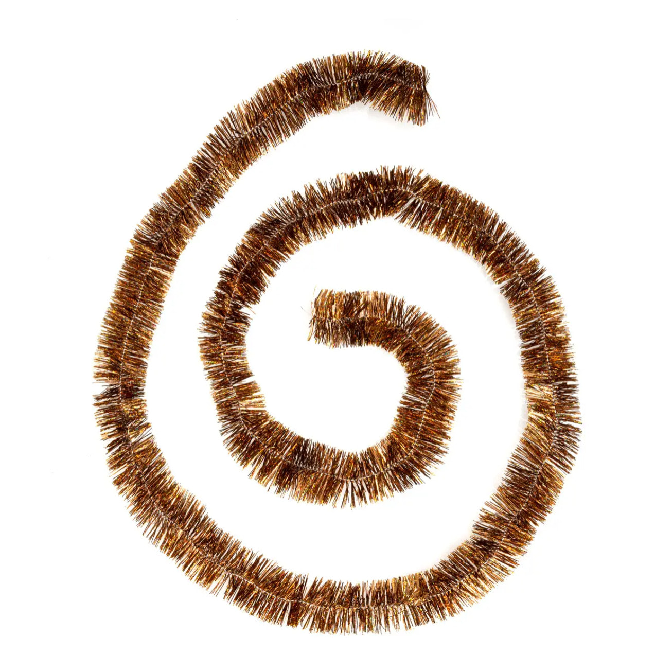 Guirlande de Noël Holographique Bord Festonné 50 x 4 x 2 M Bronze