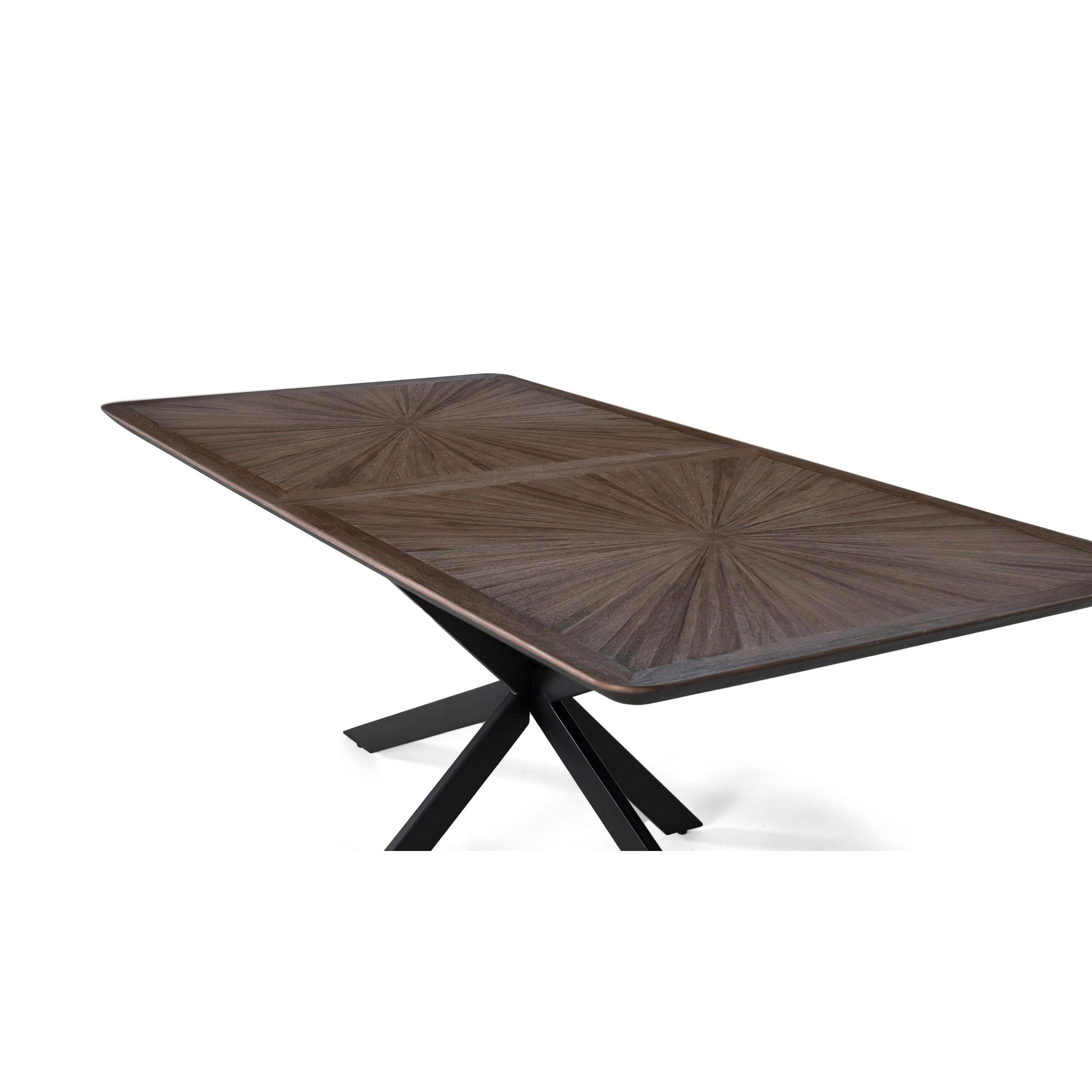 Mesas de Comedor de Madera de Teca Reciclada 180 Cm Estilo Industrial Contemporáneo