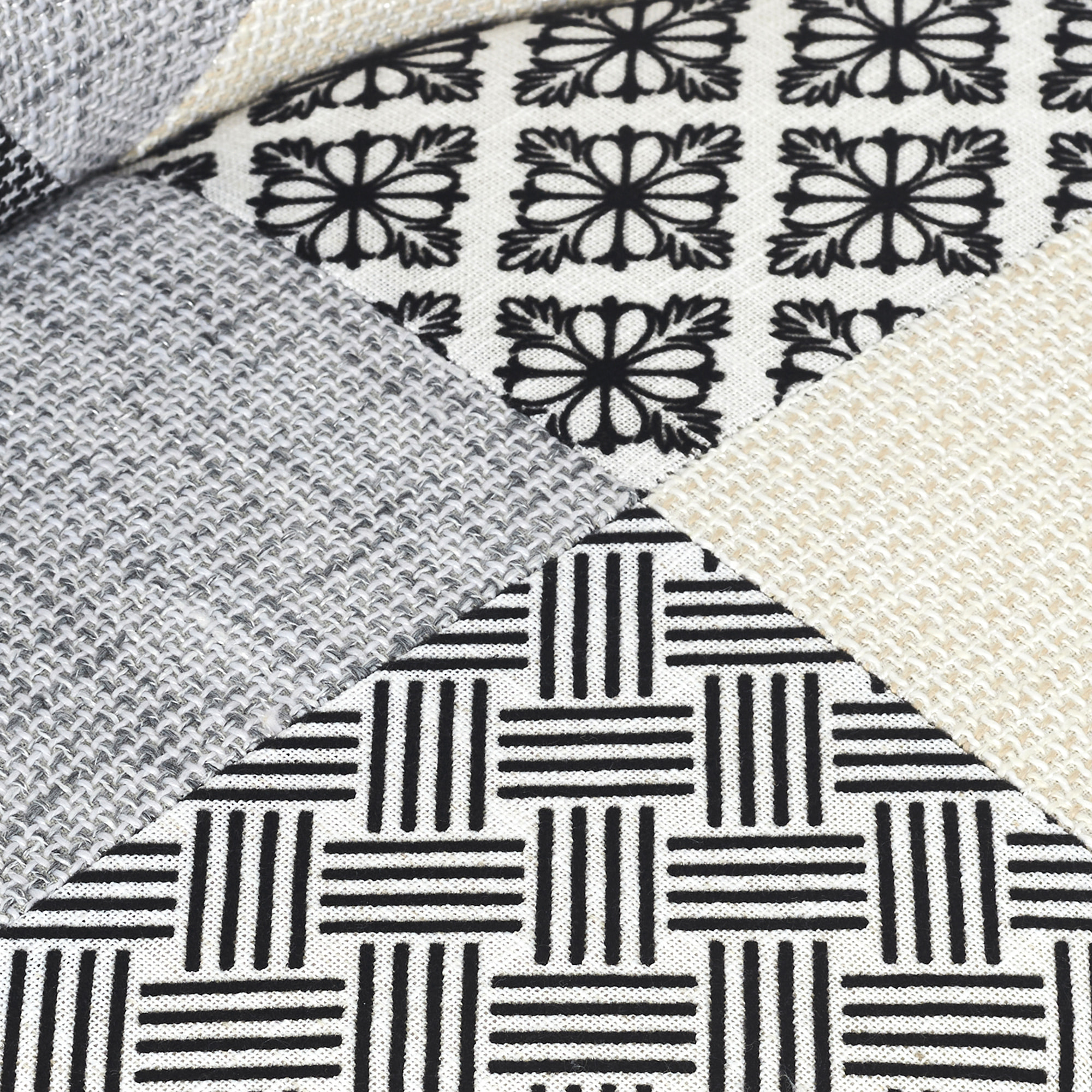 Tabouret Eleonor Patchwork Gris