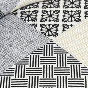 Tabouret Eleonor Patchwork Gris