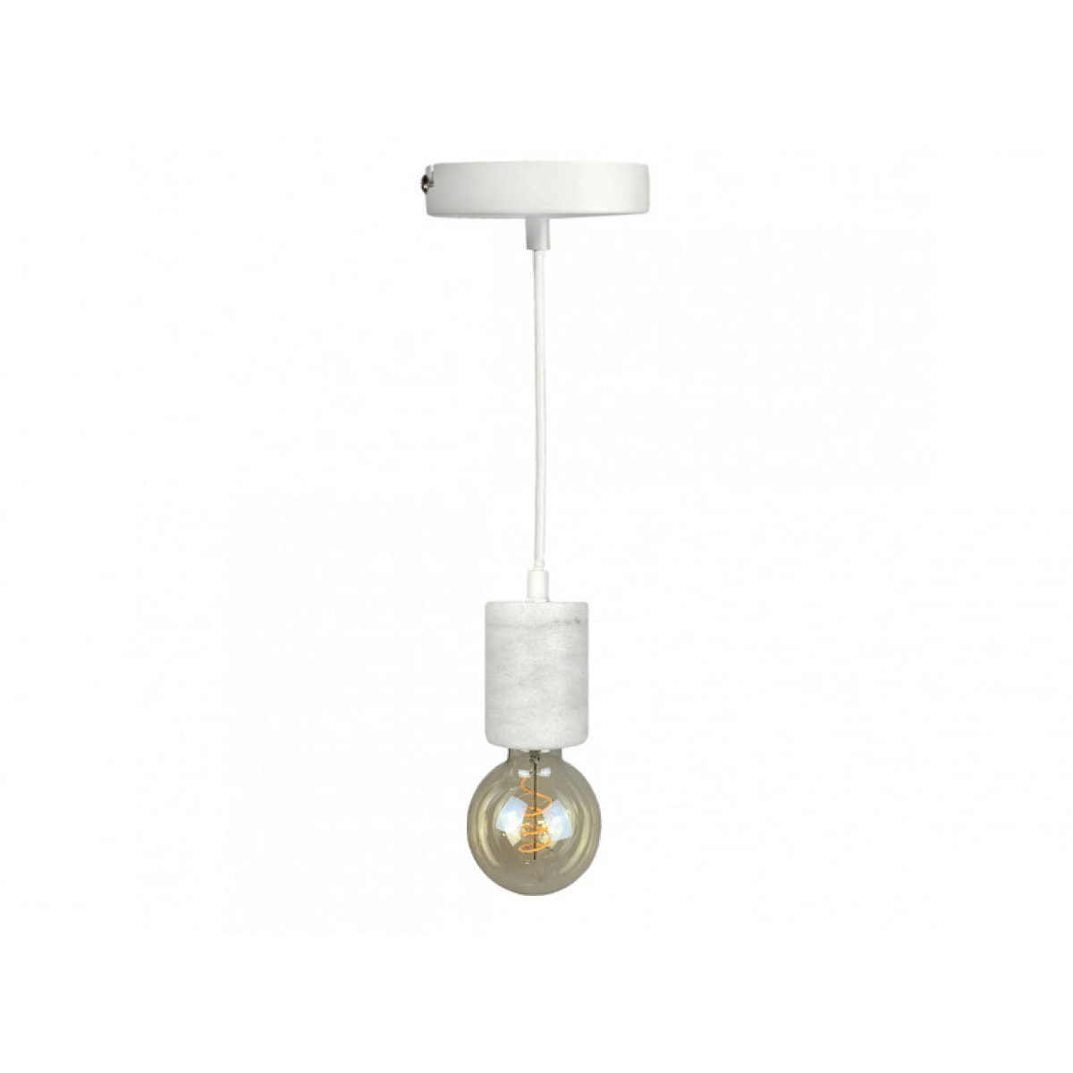 Suspension lumineuse en marbre blanc - PRAO 249