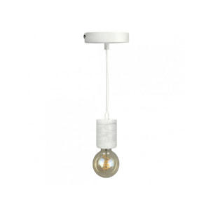 Suspension lumineuse en marbre blanc - PRAO 249