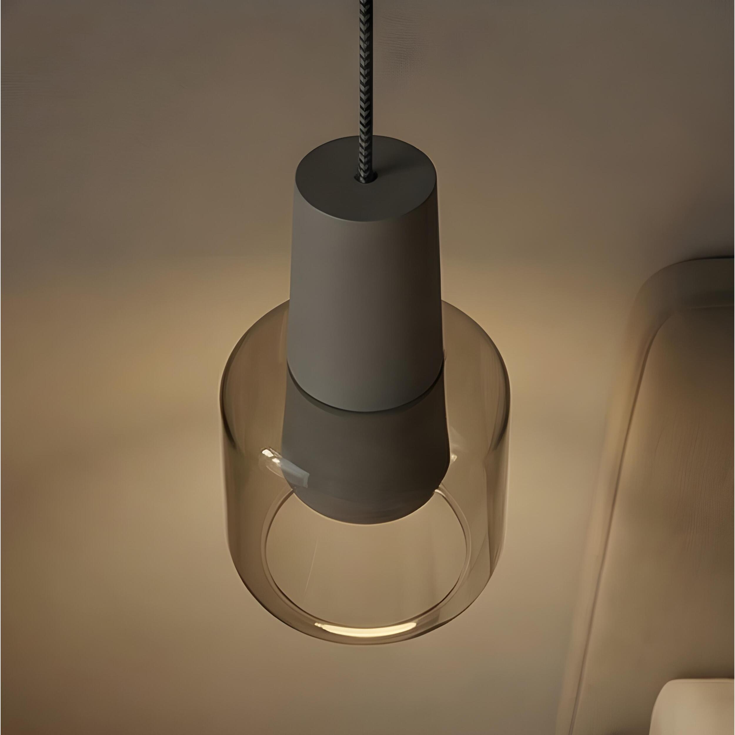 LEDS C4 Colgante Khoi Surfaced LED 22.7 Blanco cálido - 3000K ON-OFF Blanco 907lm