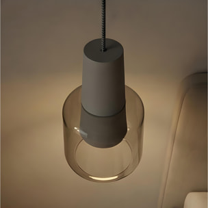LEDS C4 Colgante Khoi Surfaced LED 22.7 Blanco cálido - 3000K ON-OFF Blanco 907lm
