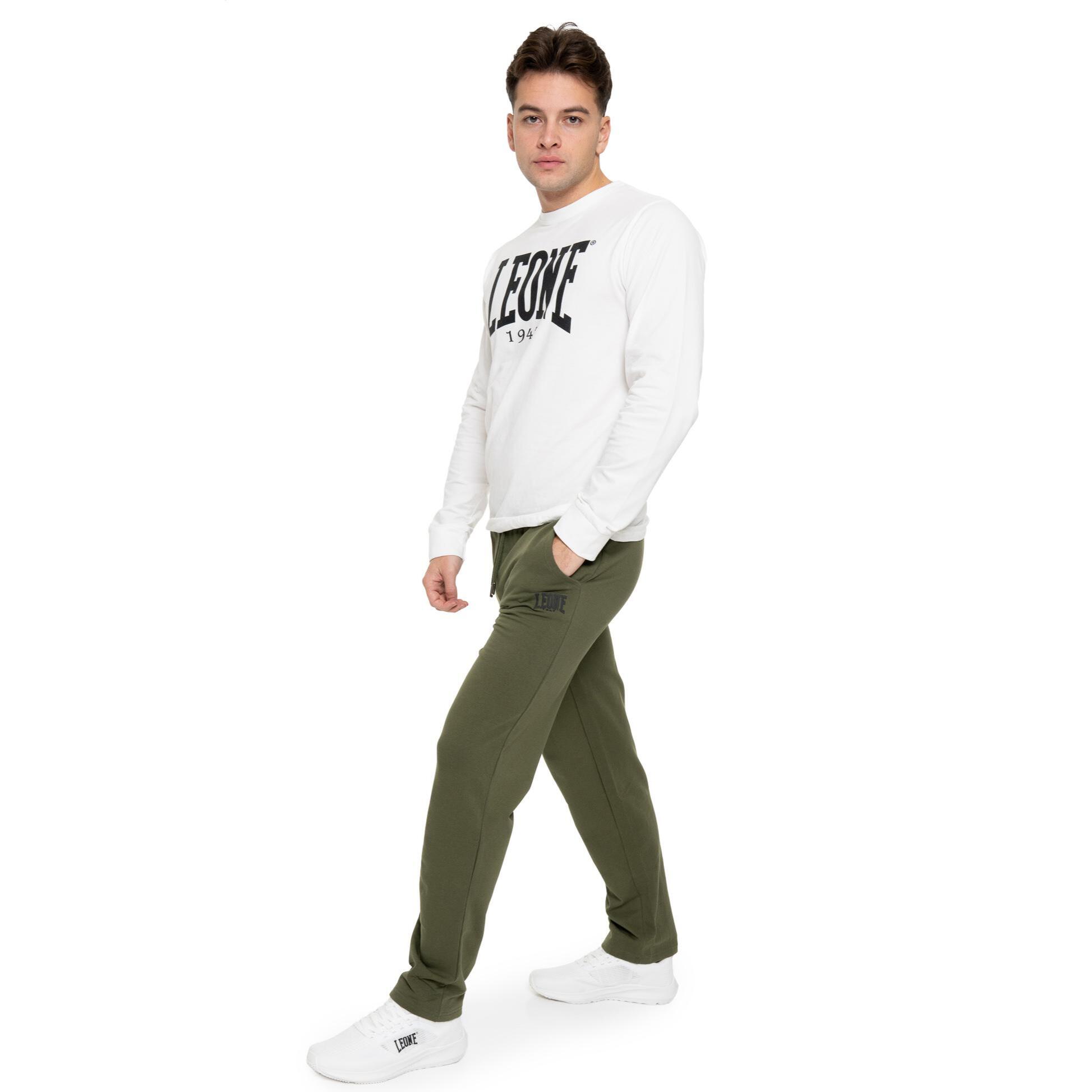 Pantalón de deporte de invierno para hombre sin puños con pequeño logo "Basic"