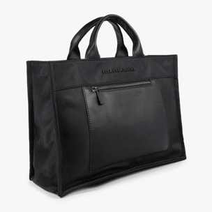 Borsa in Nylon Effetto Pelle