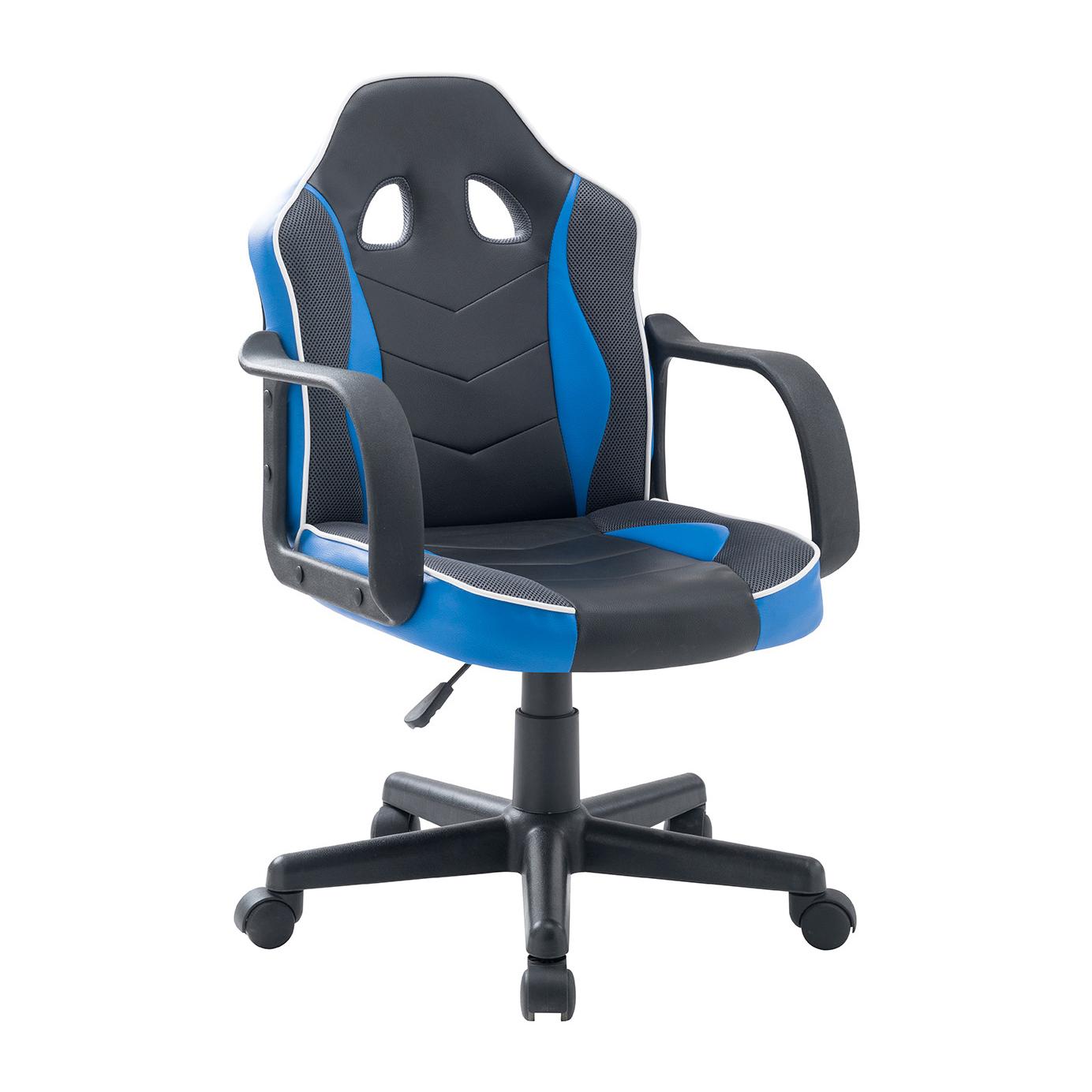 Assen - sedia gaming in pvc+pl e nylon nero e blu