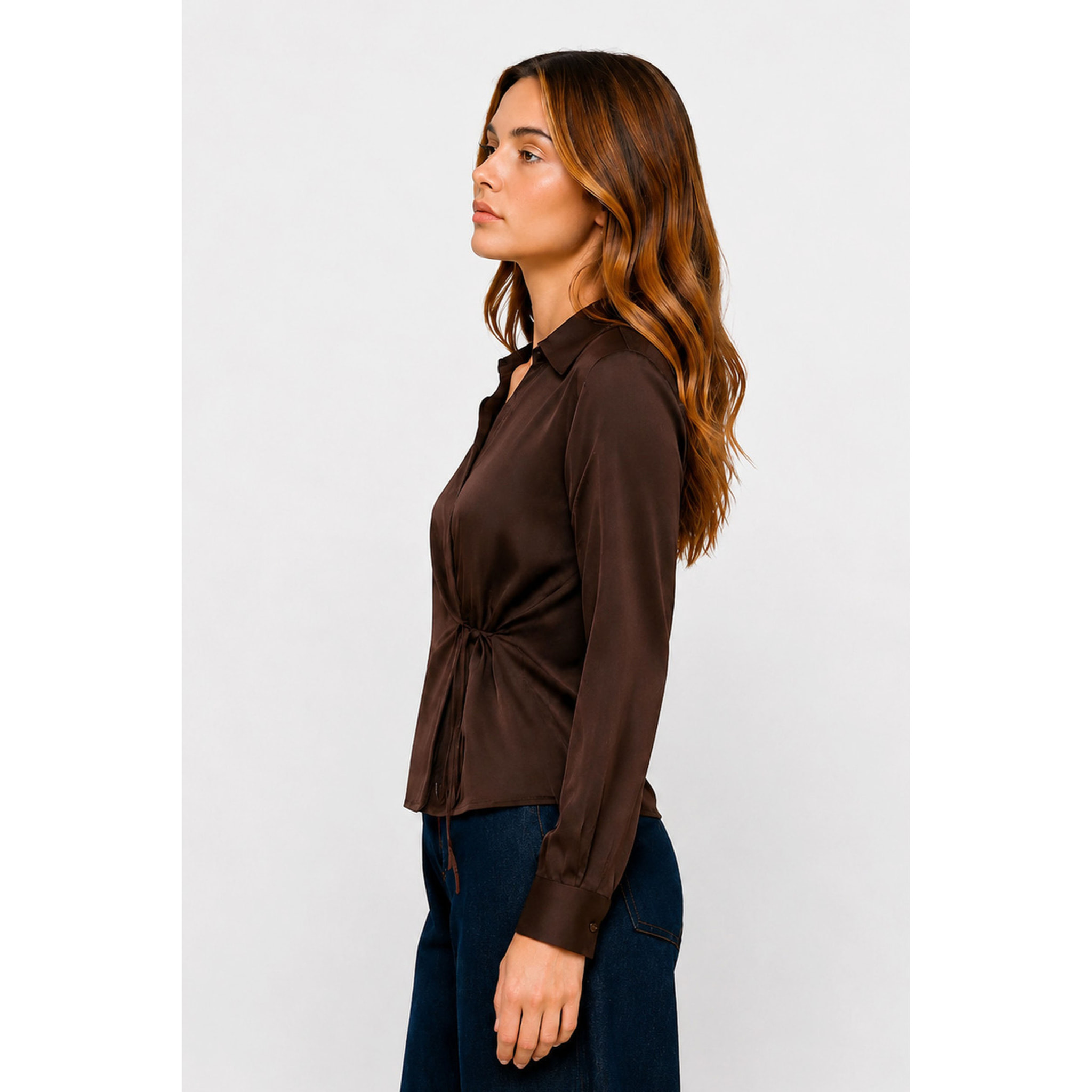 Kocca - Camicia da donna a portafoglio in viscosa con laccetto Donna