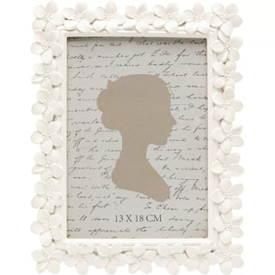 Cadre photo fleurs blanches 18x23cm Kare Design