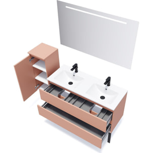 Ensemble double vasque 2 tiroirs + miroir - HUDSON