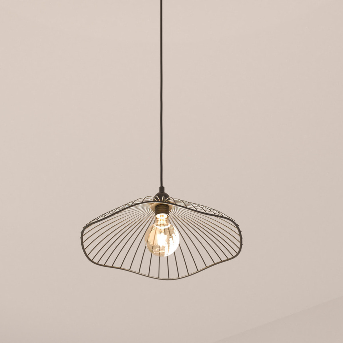 Suspension filaire "Galt" noire - métal D34 cm