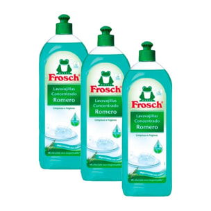 Pack 3x Lavavajillas romero Frosch 750 ml
