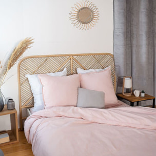 Parure Housse De Couette 3pcs 100% Lin/coton 57 Fils Lin MÉtis Uni