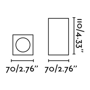 SVEN SQ Plafón cuadrado blanco