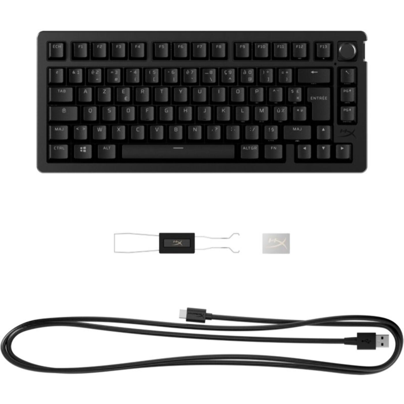 Clavier gamer sans fil HYPERX Alloy Rise Wireless 75