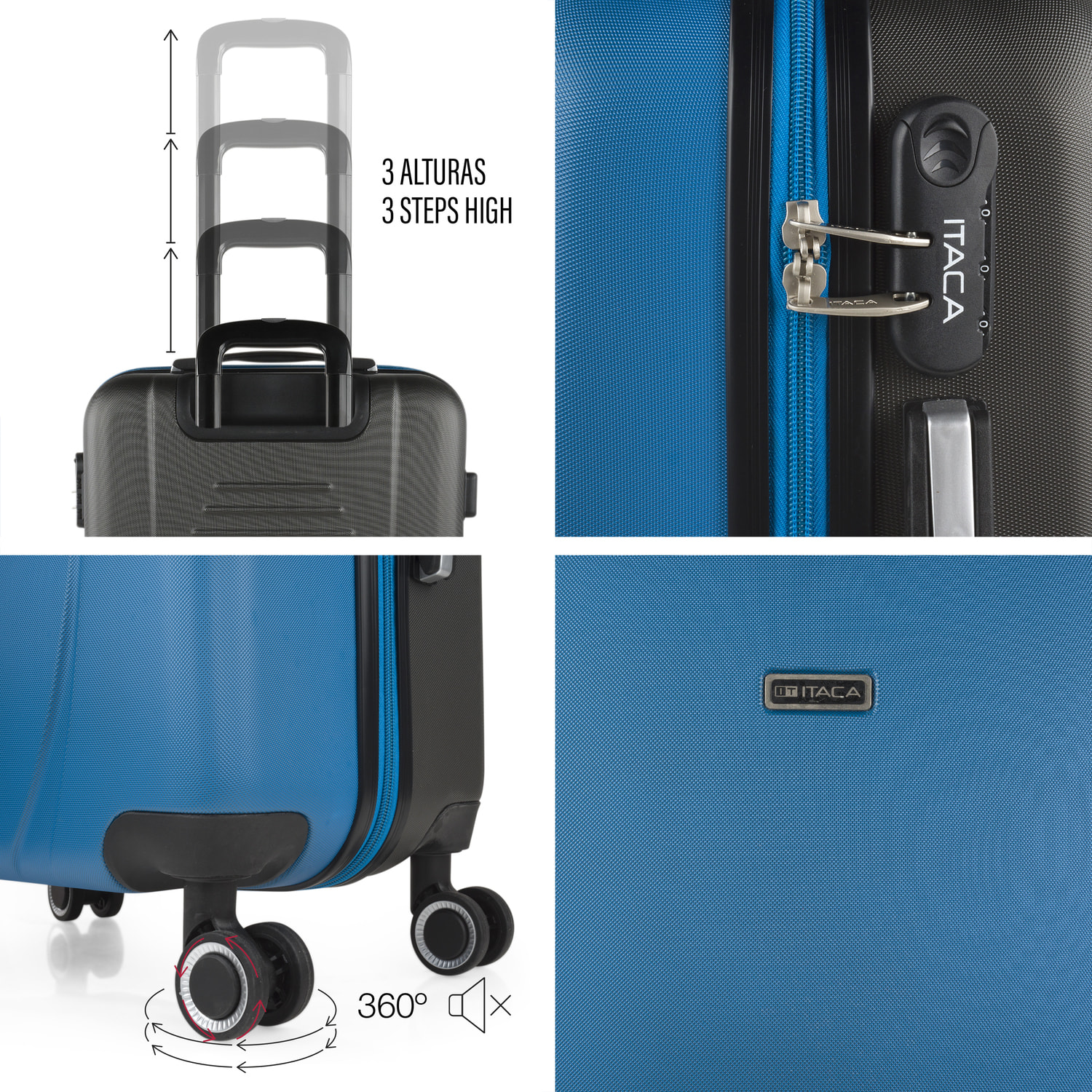 Maleta Itaca Tiber Set De 2 Unidades Azul-Antracita