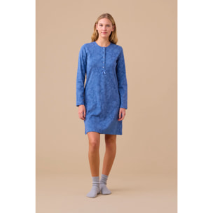 Camicia da notte donna caldo cotone articolo flory Noidinotte