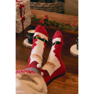 Calzini antiscivolo da uomo con stampa natalizia di Babbo Natale