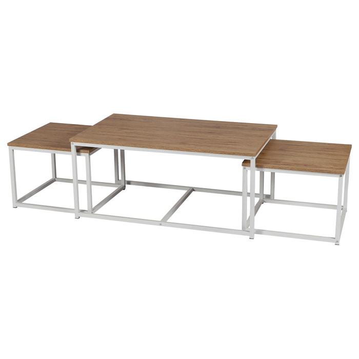 Lot 3 tables berlin blanc 100x45cm