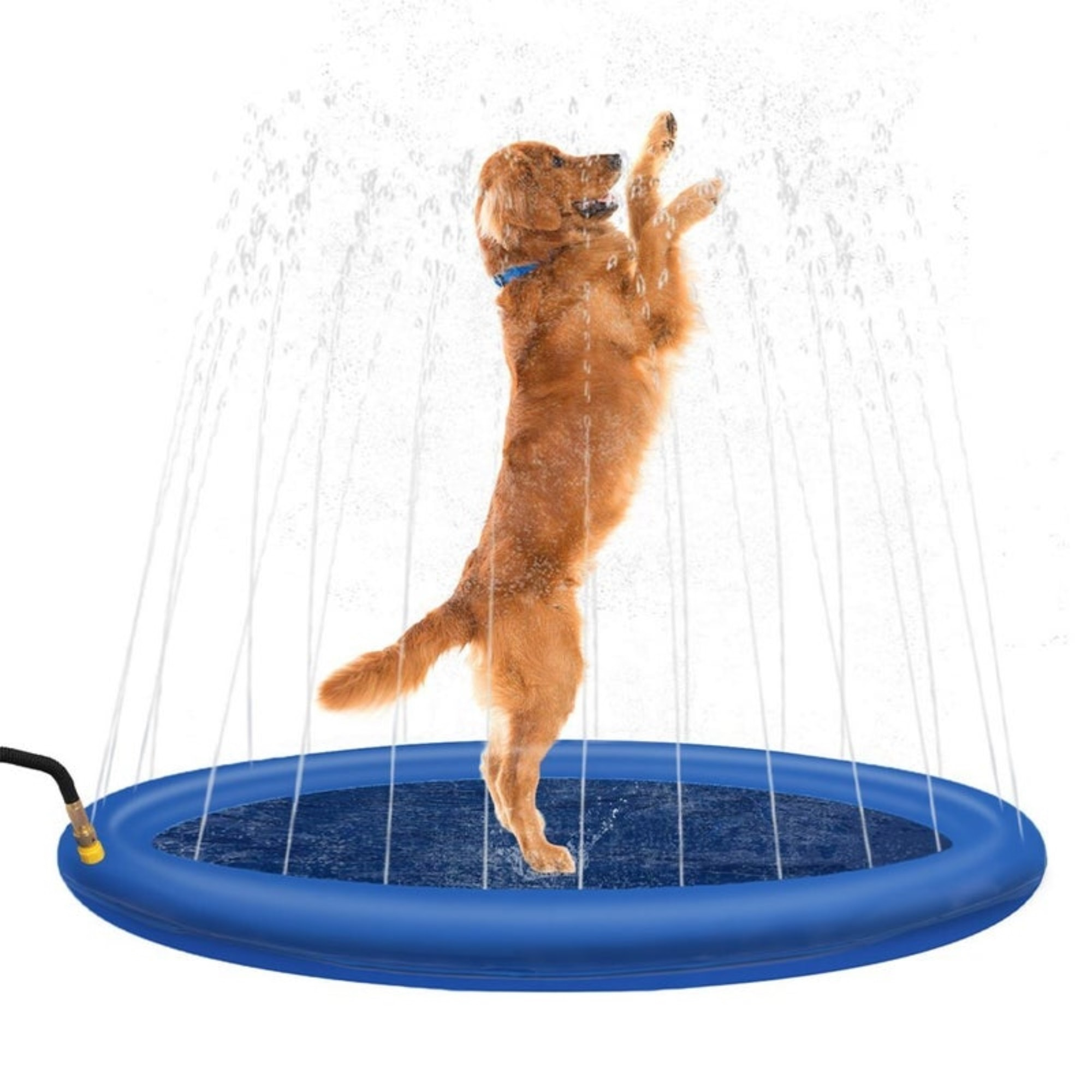 Well home alfombra refresacante para mascotas ø98cm azul pvc