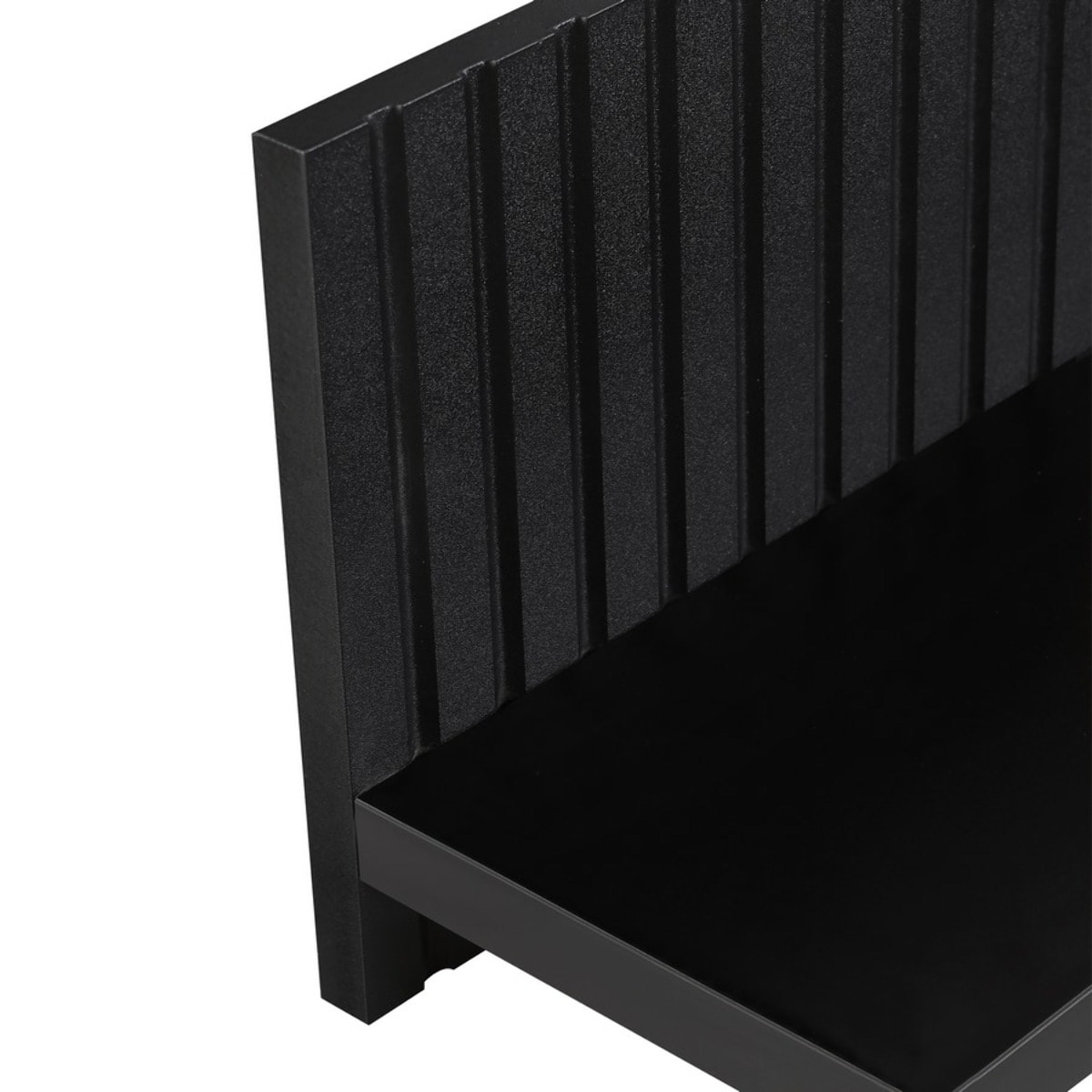 Mensola da muro moderna in legno noce e nero 110x20x25 cm – Toledo